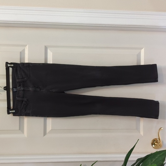 🐢Gap Black Denim Knit Favorite Jegging Women's Size 24 - Picture 1 of 7